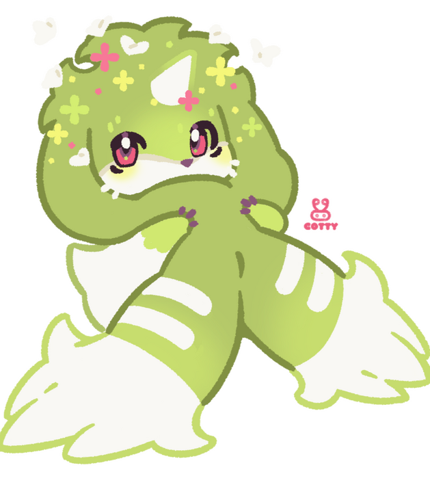 2H terriermon x shaymon fusion design